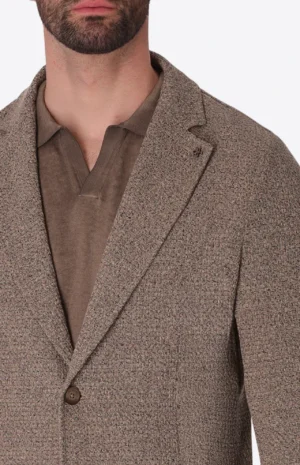 Giacca Regi In Tessuto Maglia Jersey Melange Stretch
