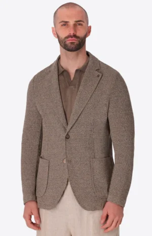 Giacca Regi In Tessuto Maglia Jersey Melange Stretch