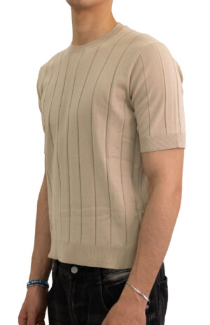 Maglia-a-costine-beige-Masq-2