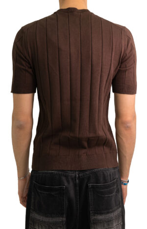 Maglia-a-costine-marrone-Masq-3