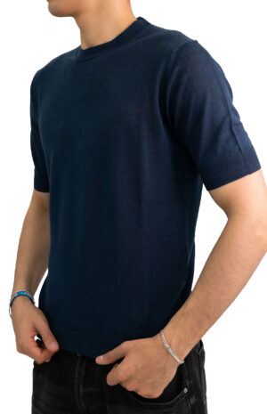 Maglia-tinta-unita-blu-Masq-3