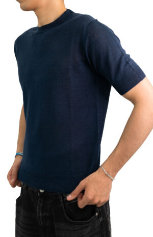 Maglia-tinta-unita-blu-Masq-4