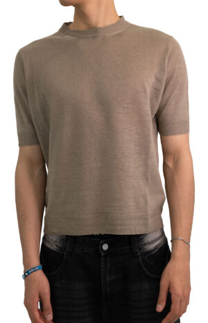 Maglia-tinta-unita-tortora-Masq-1