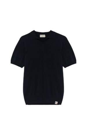ROYROGERS-POLO-IN-CREPE-BLU-NAVY-1