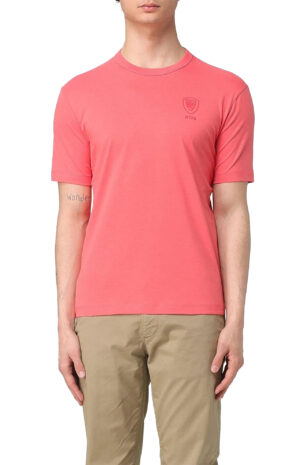 T-shirt-newton-logo-in-tono-blauer-corallo