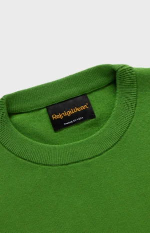 maglioncino refrigiwear verde in cotone