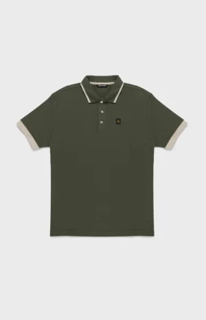 polo refrigiwear verde con dettagli