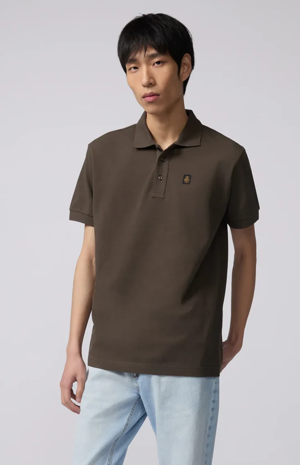polo refrigiwear in cotone marrone