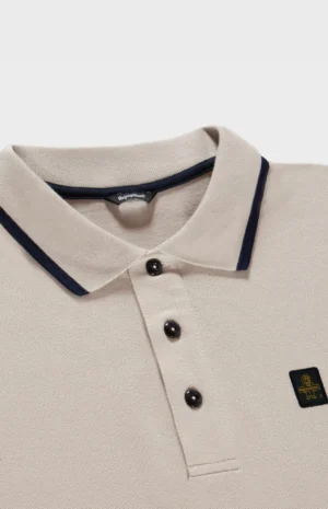 polo refrigiwear beige con dettagli